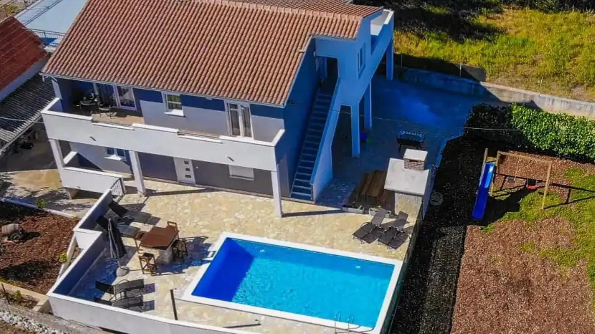 Hillside Villa In Trogir With Pool, Terrace, And Stunning City View