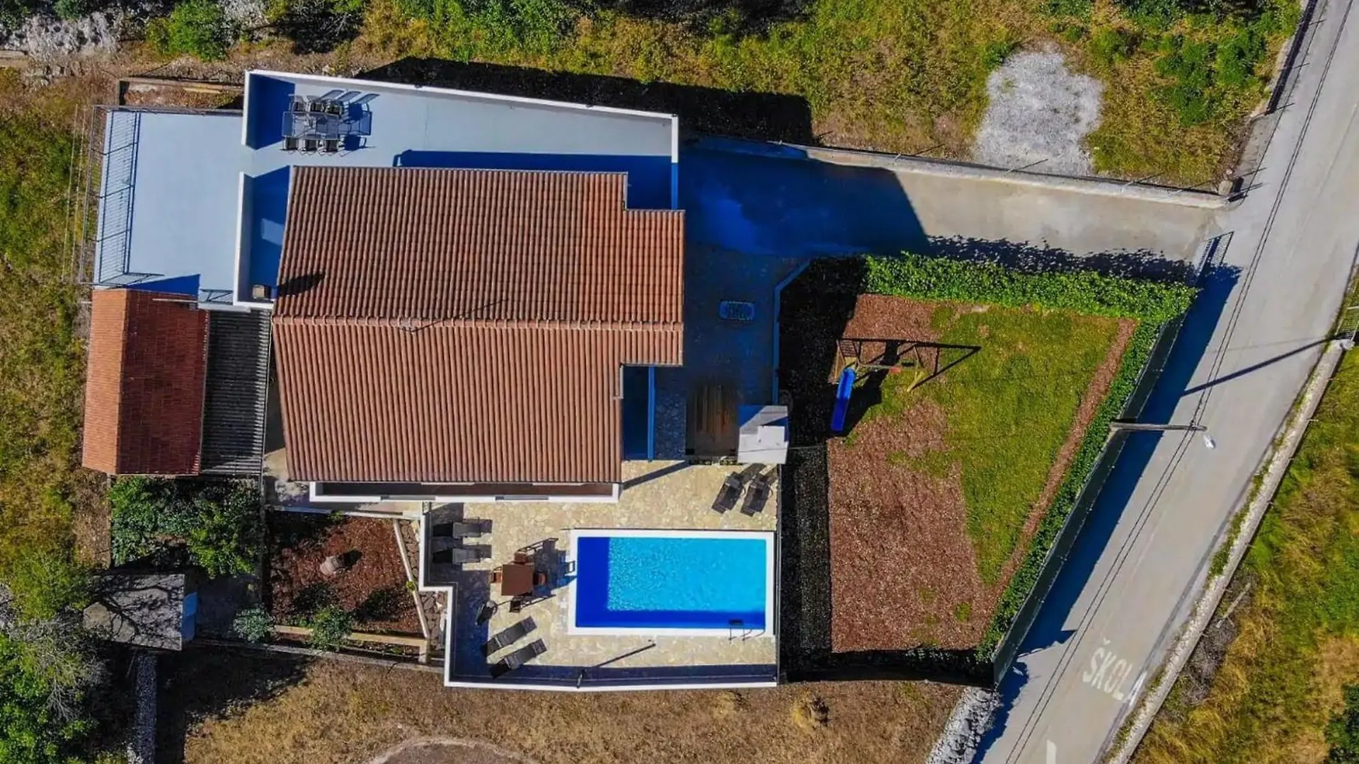 Hillside Villa In Trogir With Pool, Terrace, And Stunning City View