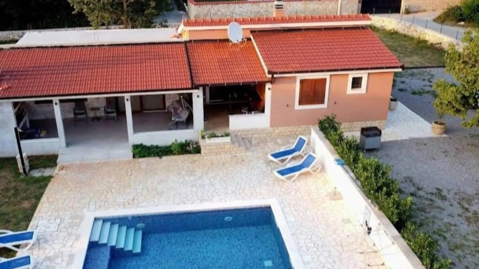 Hillside Villa In Trogir With Pool, Terrace, And Stunning City View